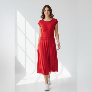 Max Studio NWT Red Summer Dress, Stretch Size L